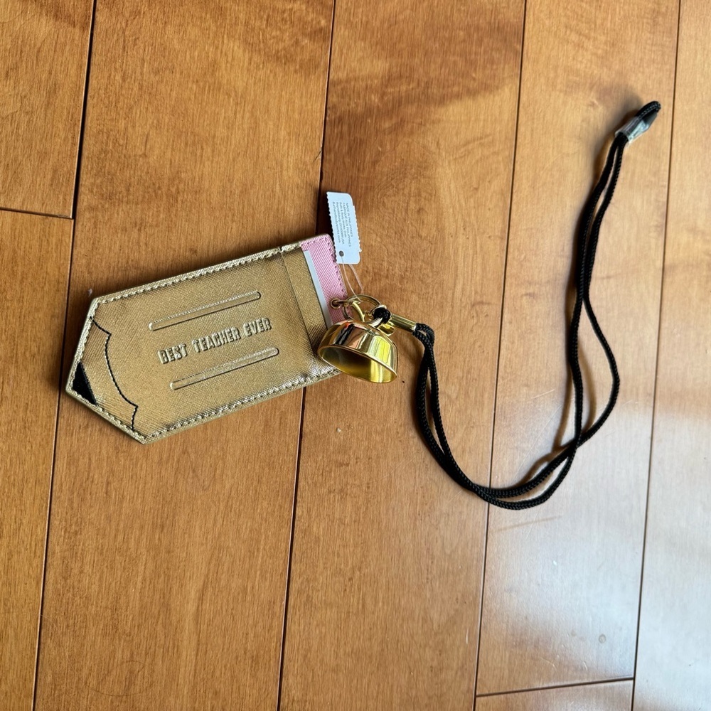 Bath & Body Works "Best Teacher" Lanyard with ID Holder + Hand Sanitizer Holder